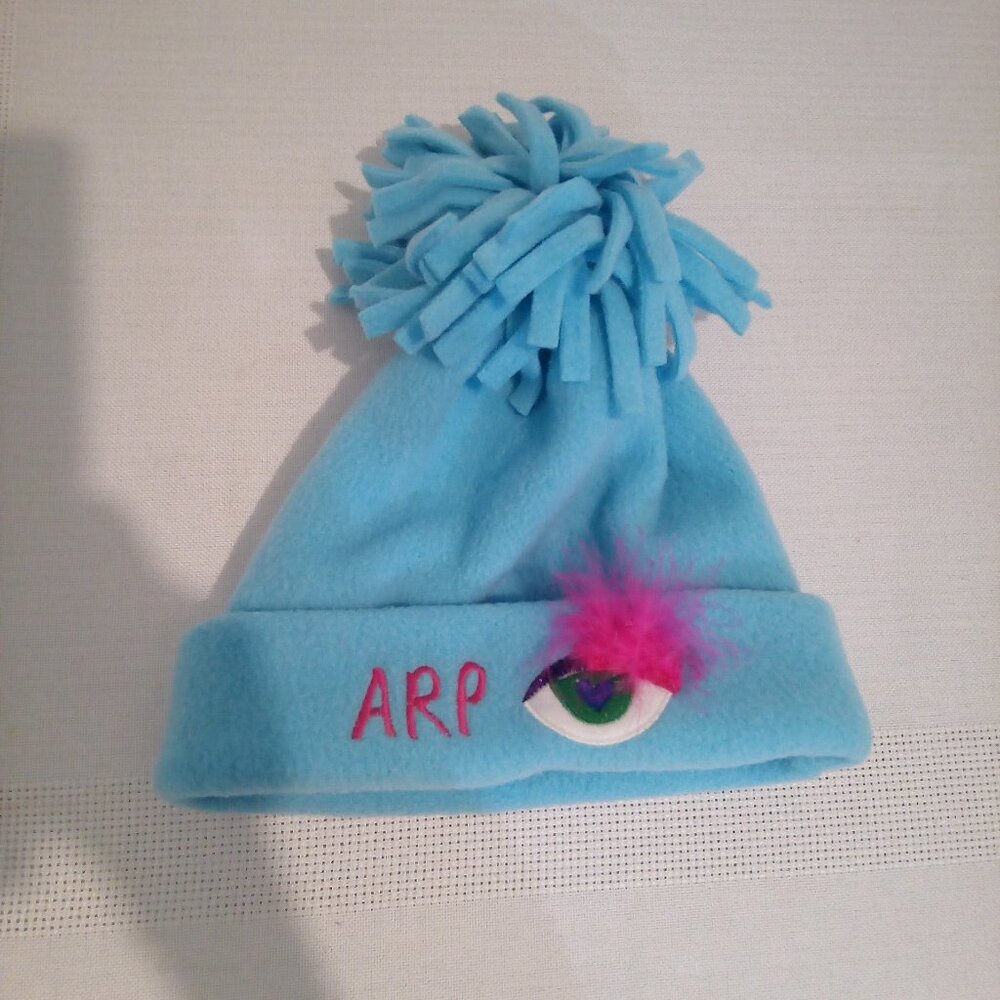 Agatha Ruiz De La Prada blue fleece hat nwt